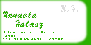 manuela halasz business card